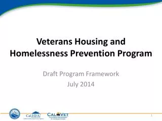 Veterans Housing and Homelessness Prevention Program