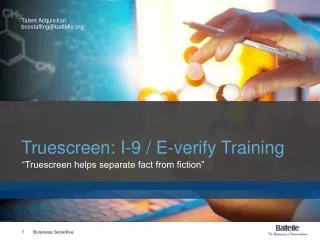 Truescreen: I-9 / E-verify Training