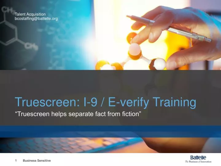 truescreen i 9 e verify training