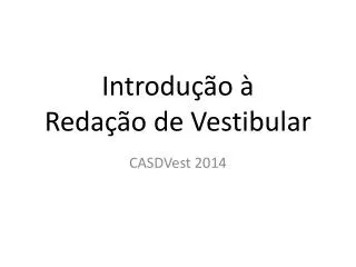 introdu o reda o de vestibular