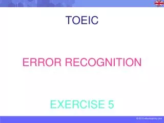 TOEIC ERROR RECOGNITION EXERCISE 5