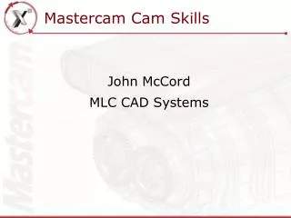 John McCord MLC CAD Systems