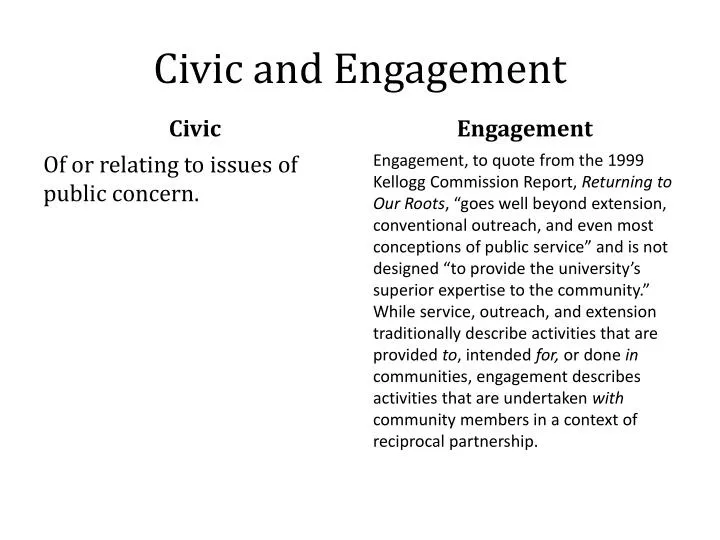 civic and engagement
