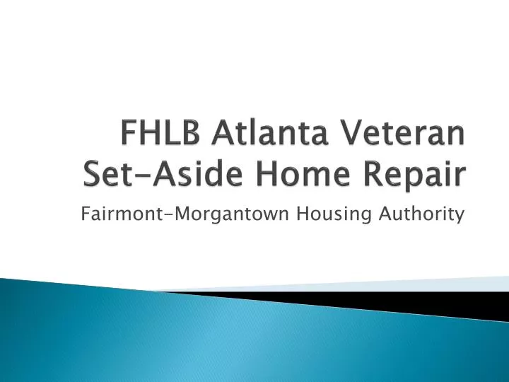 fhlb atlanta veteran set aside home repair