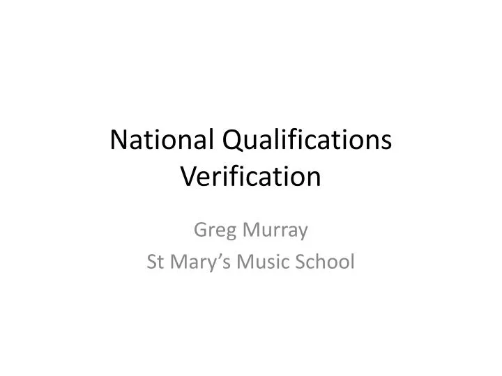 national qualifications verification