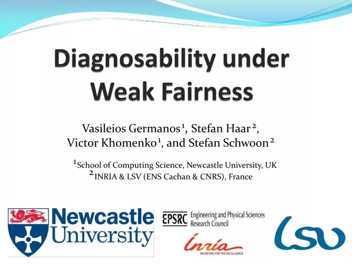 diagnosability under weak fairness