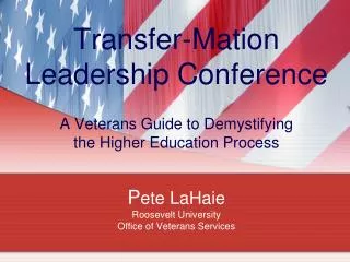 Veterans Experiences in Higher Education