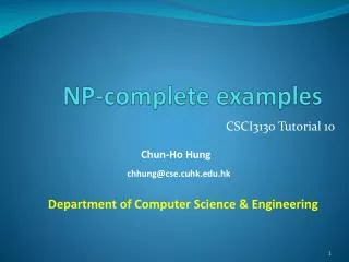 NP-complete examples