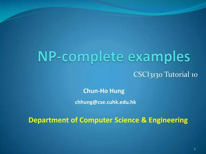 np complete examples