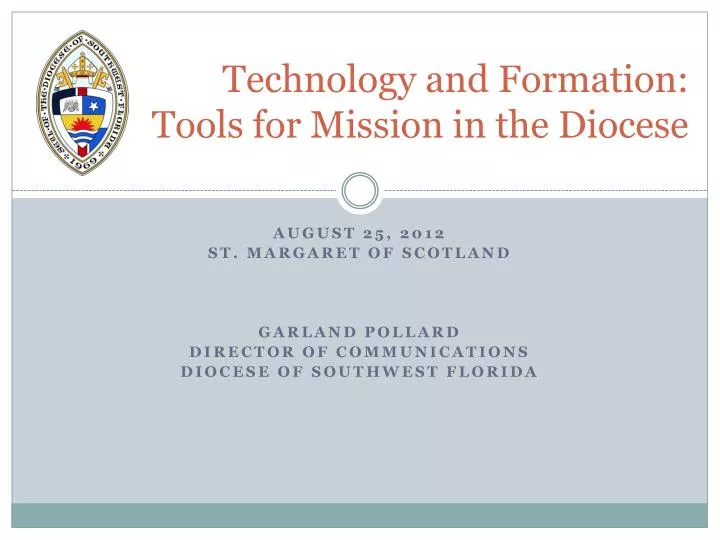 technology and formation tools for mission in the diocese