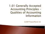 PPT - CHAPTER-2 GENERALLY ACCEPTED ACCOUNTING PRINCIPLES & ACCOUNTING ...