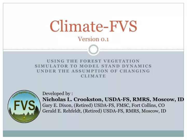 climate fvs version 0 1