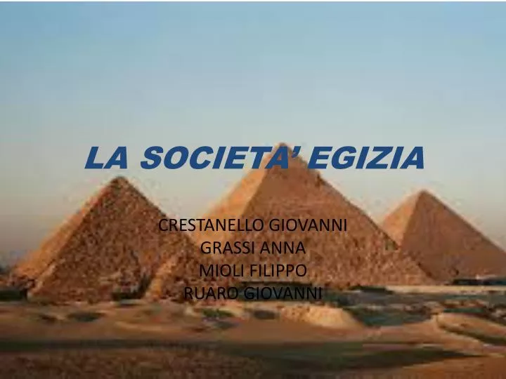 la societa egizia