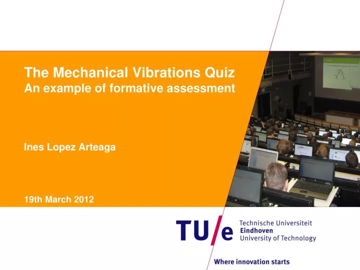 the mechanical vibrations quiz an example of formative assessment