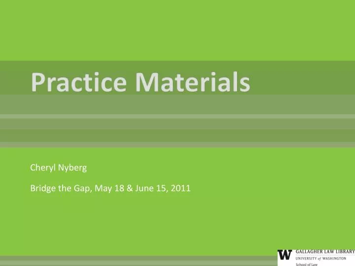 practice materials