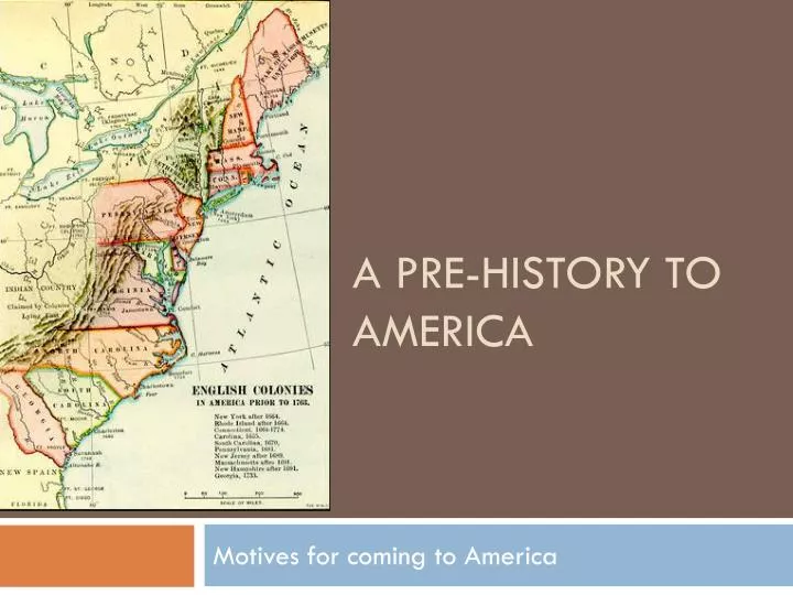 a pre history to america