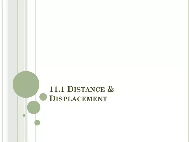 11 1 distance displacement