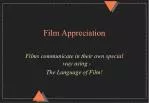 Film Appreciation - slide 1
