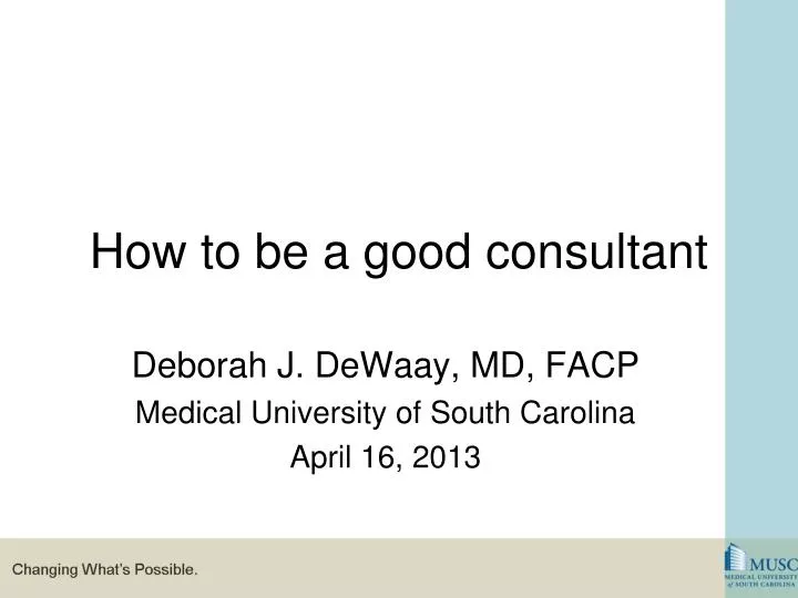 how to be a good consultant