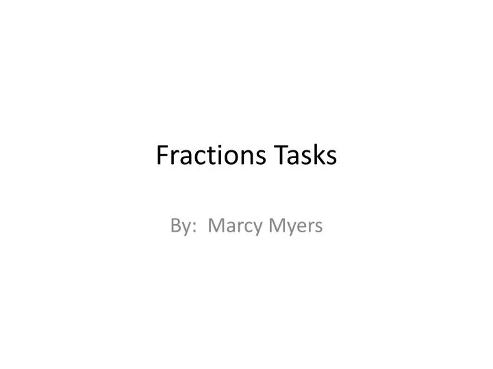 fractions tasks