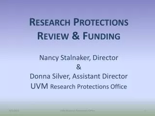 Research Protection Review Committees