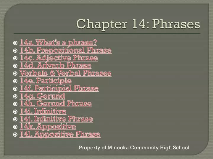chapter 14 phrases