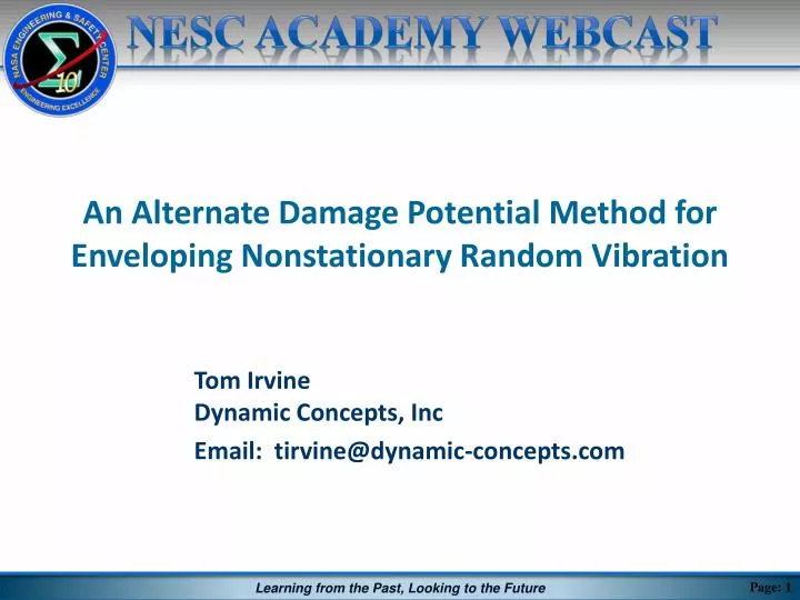 an alternate damage potential method for enveloping nonstationary random vibration