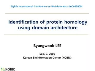 Identification of protein homology using domain architecture