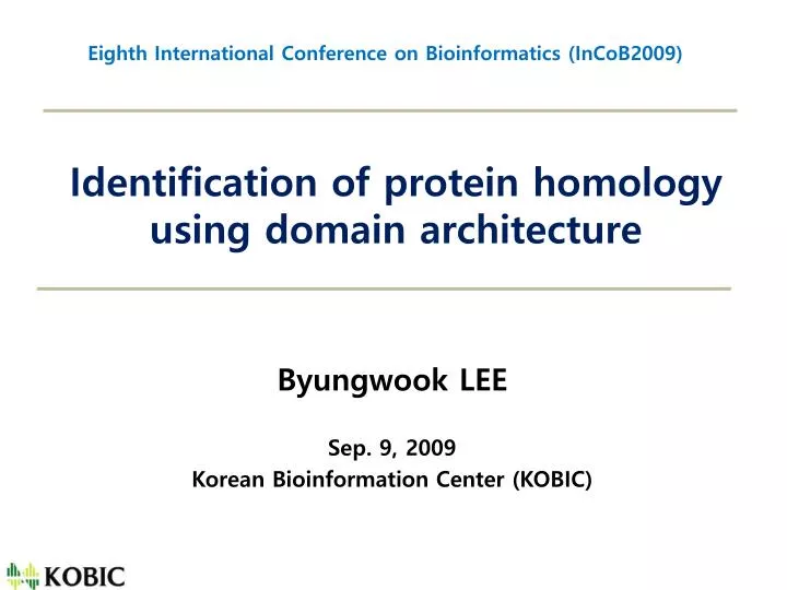 identification of protein homology using domain architecture