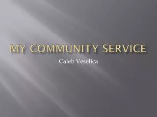 My Community service