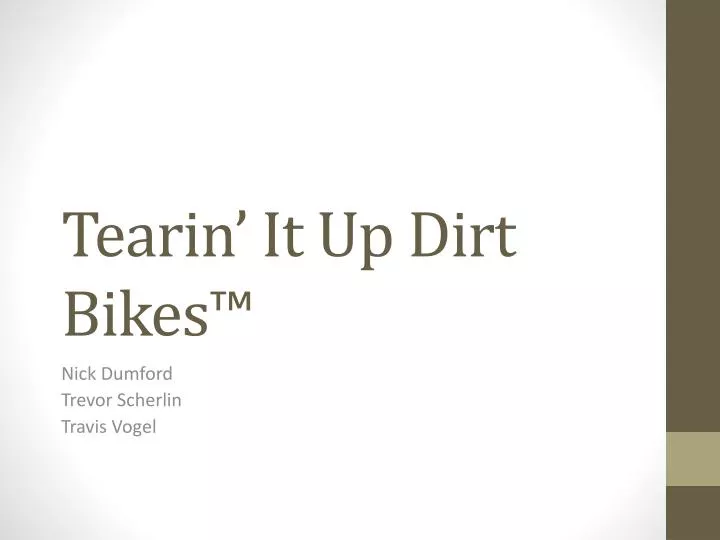 tearin it up dirt bikes