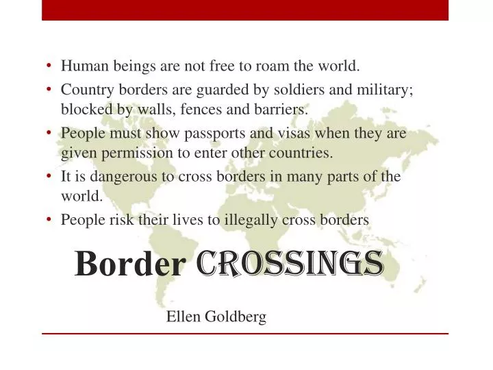border crossings ellen goldberg