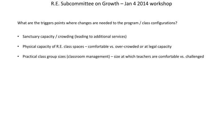 r e subcommittee on growth jan 4 2014 workshop