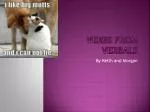 Verbs From Verbals - slide 1