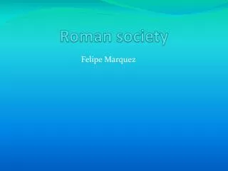 Roman society
