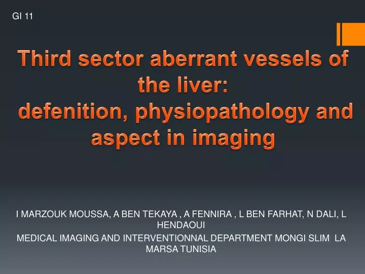 third sector aberrant vessels of the liver defenition physiopathology and aspect in imaging