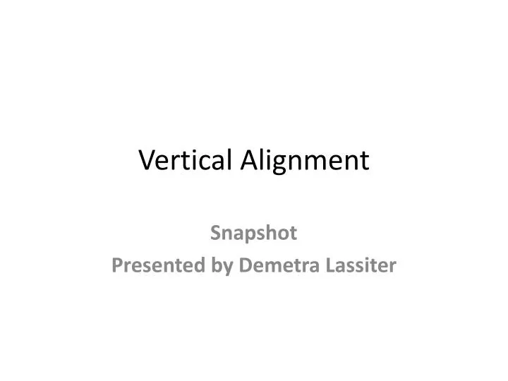 vertical alignment