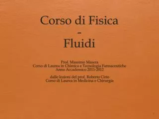 corso di fisica fluidi