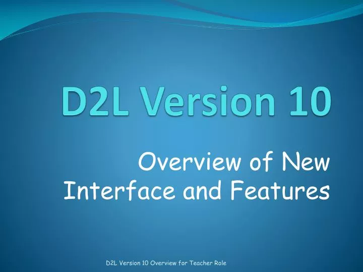 d2l version 10