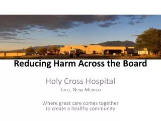 Reducing Harm Across the Board