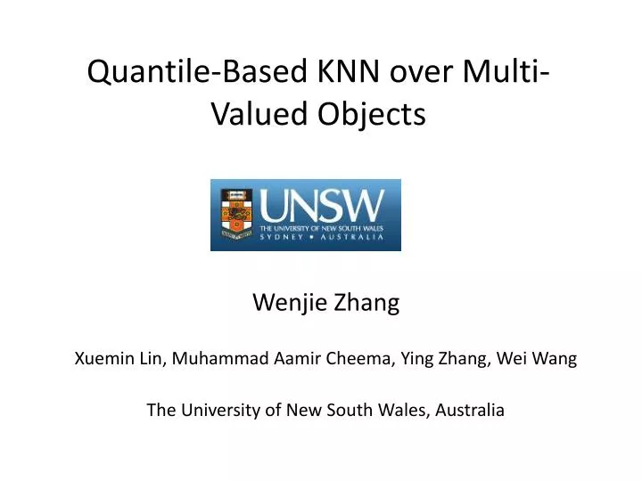 quantile based knn over multi valued objects