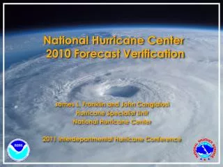 National Hurricane Center 2010 Forecast Verification