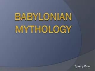 Babylonian Mythology