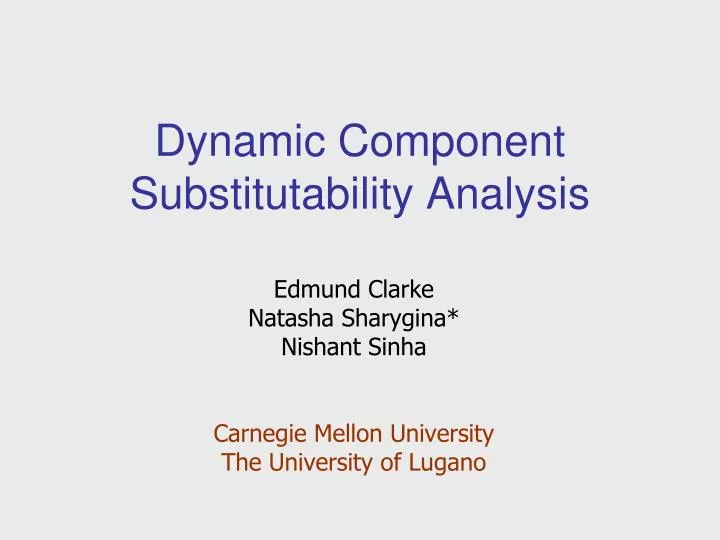 dynamic component substitutability analysis