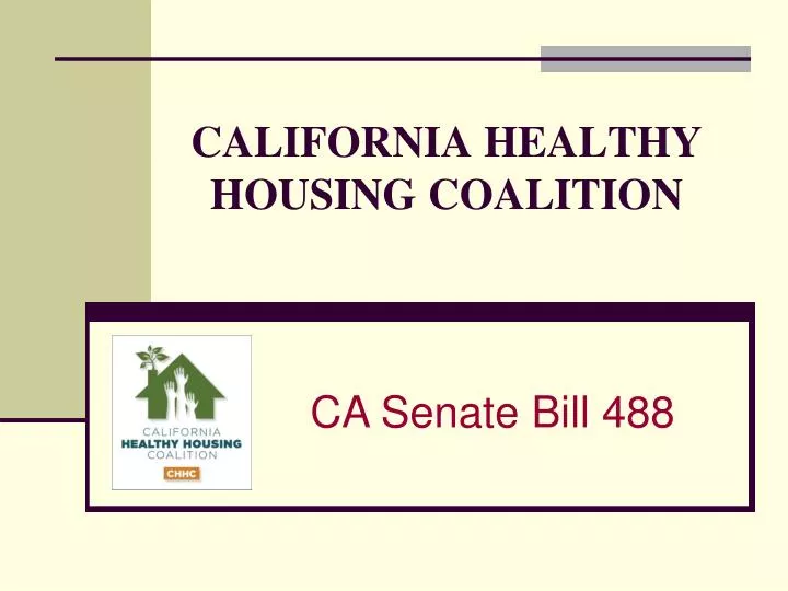 california healthy housing coalition