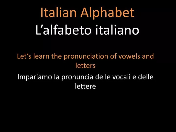 italian alphabet l alfabeto italiano