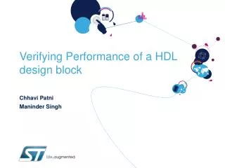 verifying performance of a hdl design block