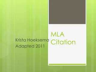 MLA Citation