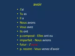 avoir