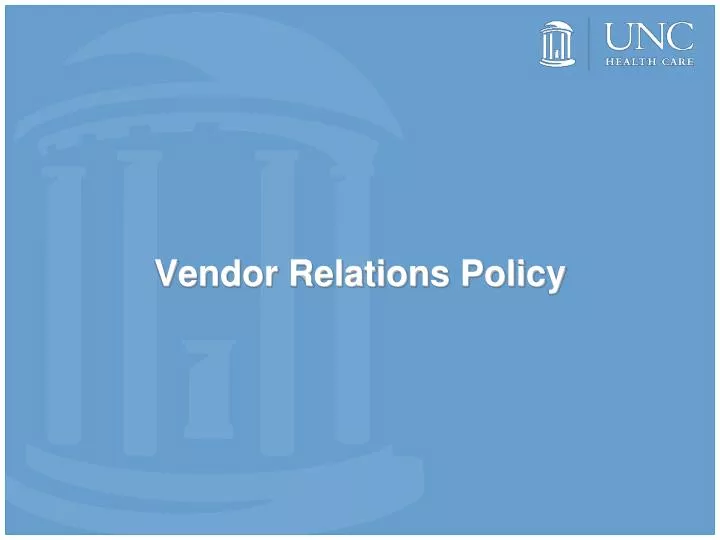 vendor relations policy